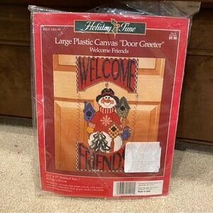 Holiday Time Large Plastic Canvas “Door Greeter” Welcome Friends Snowman Kit